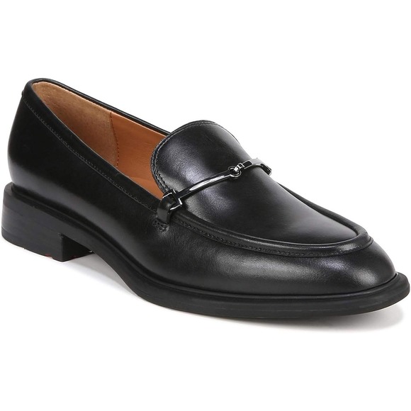 NEW Sarto by Franco Sarto Women's EDA Classic Black Leather Loafer Size 8 Wide